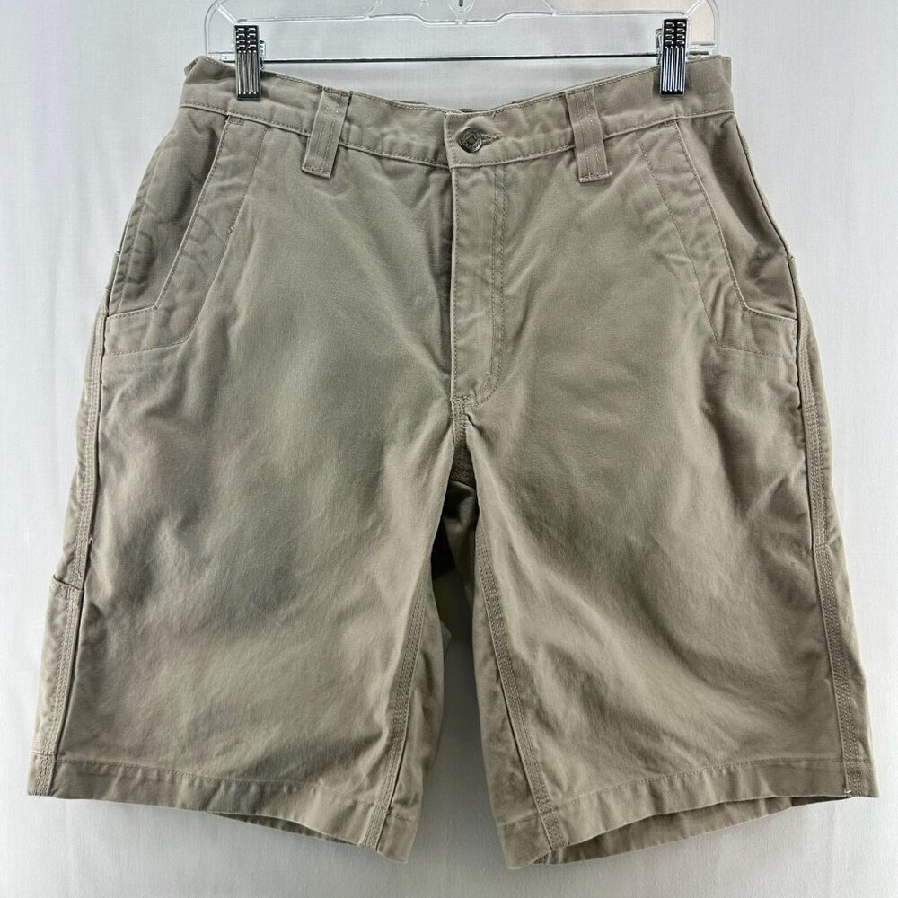 AMK Jackson Hole Wyoming Shorts Mens 31x11 Canvas Bermuda Utility Cotton Beige